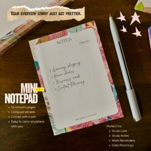 Home floral mini notepad