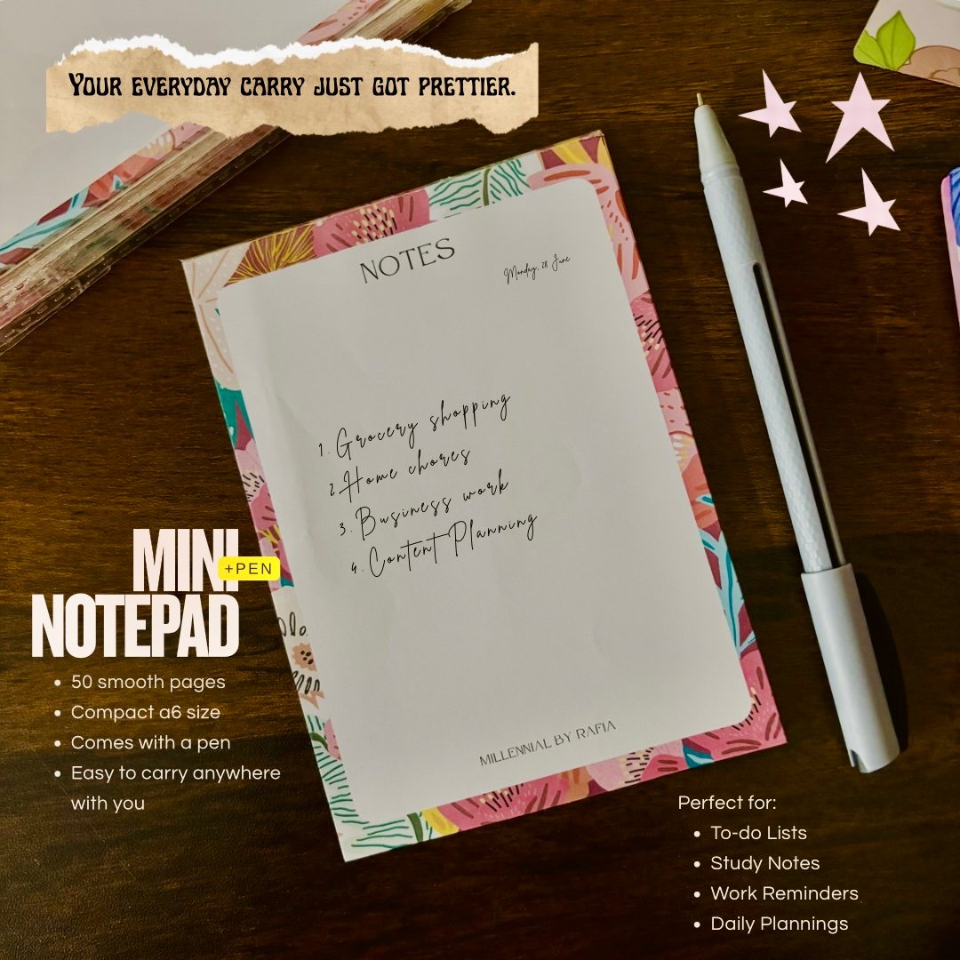 floral mini notepad floral mini notepad